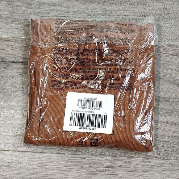 New With Tag Girls Gap Teen Size 10 Ribbed Brown Short‎ Sleeve Turtleneck - Picture 6 of 8